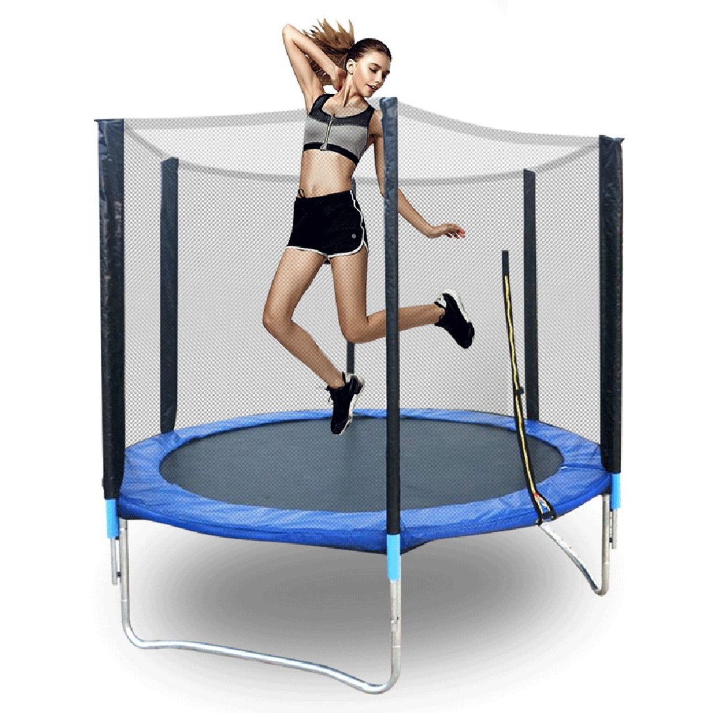 TJ 6FT Kids Trampoline With Enclosure Net Jumping Mat And Spring Cover Padding