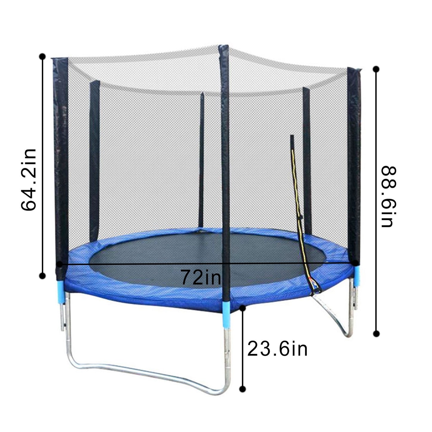 TJ 6FT Kids Trampoline With Enclosure Net Jumping Mat And Spring Cover Padding