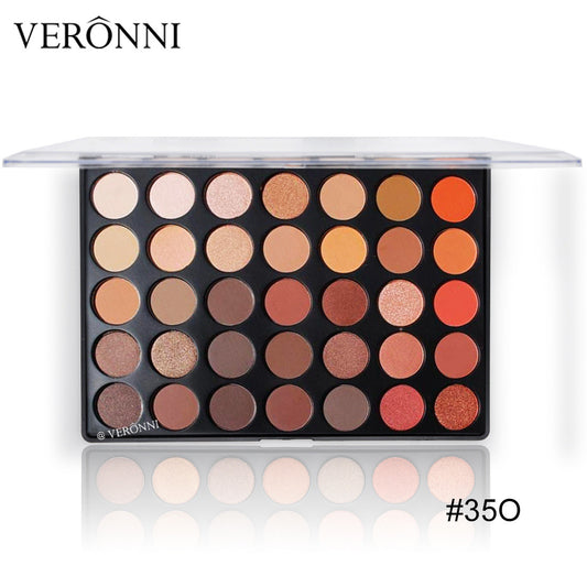 TJ 35 Colors Matte Shimmer Earth Warm Color Eyeshadow Palette Makeup Eye Shadow