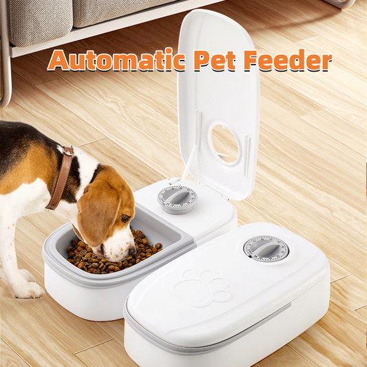 TJ Automatic Pet Feeder Smart Food Dispenser For Cats Dogs Timer Stainless Steel Bowl Auto Dog Cat Pet Feeding Pets Supplies